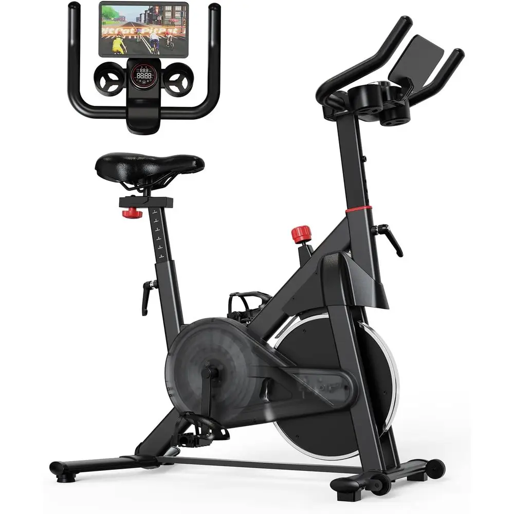 Home Gym Bike - Quiet Spin Bike with 300 lbs