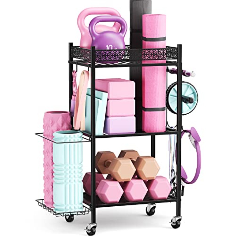 Home Gym Yoga Mat Storage - Home Gym Storage Rack for Yoga