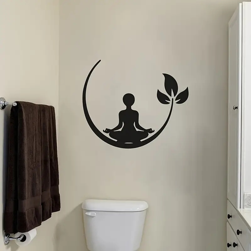Home Gym On Wall - 1pc Meditation Room Decals Bathroom Decor