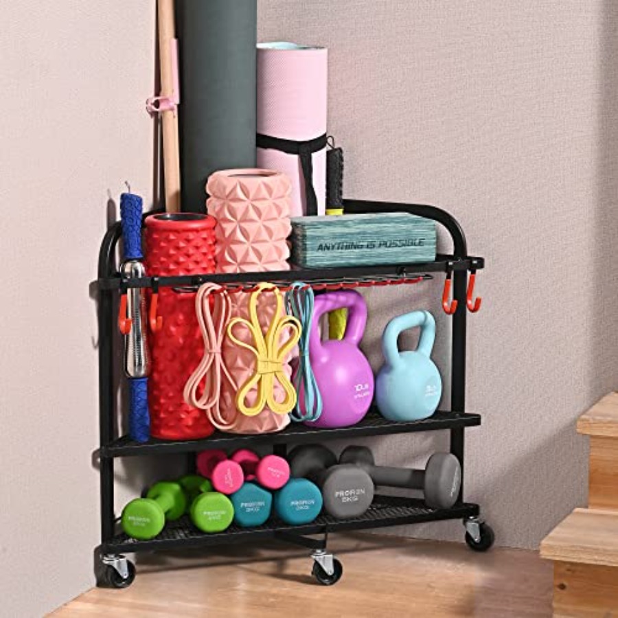 Home Gym Yoga Mat Storage - Weight Rack for Dumbbells Home Gym