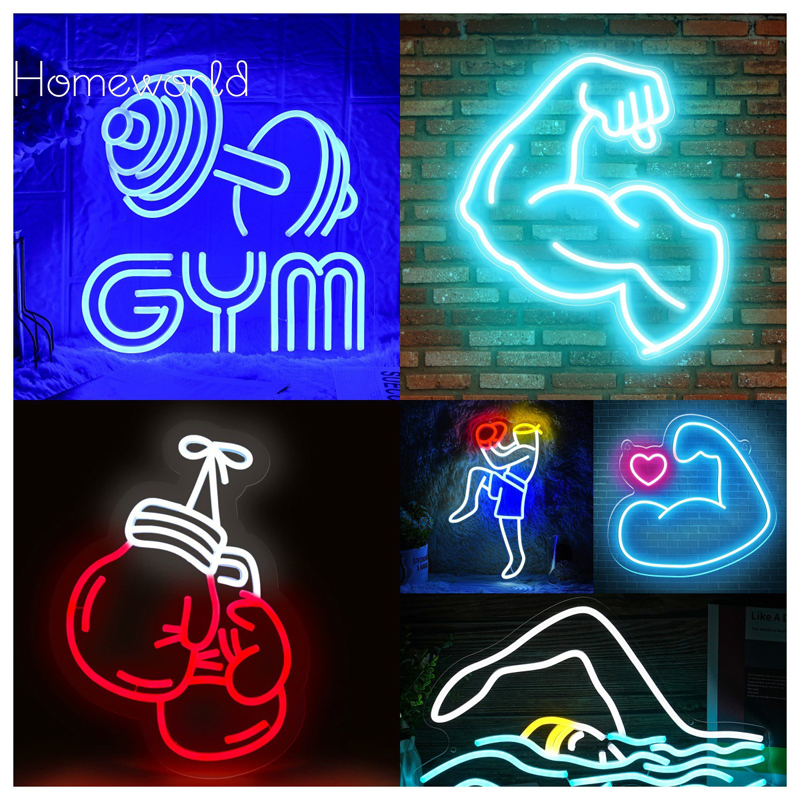 Home Gym Neon Sign - Gym Neon Signs Dumbbell Neon Sign