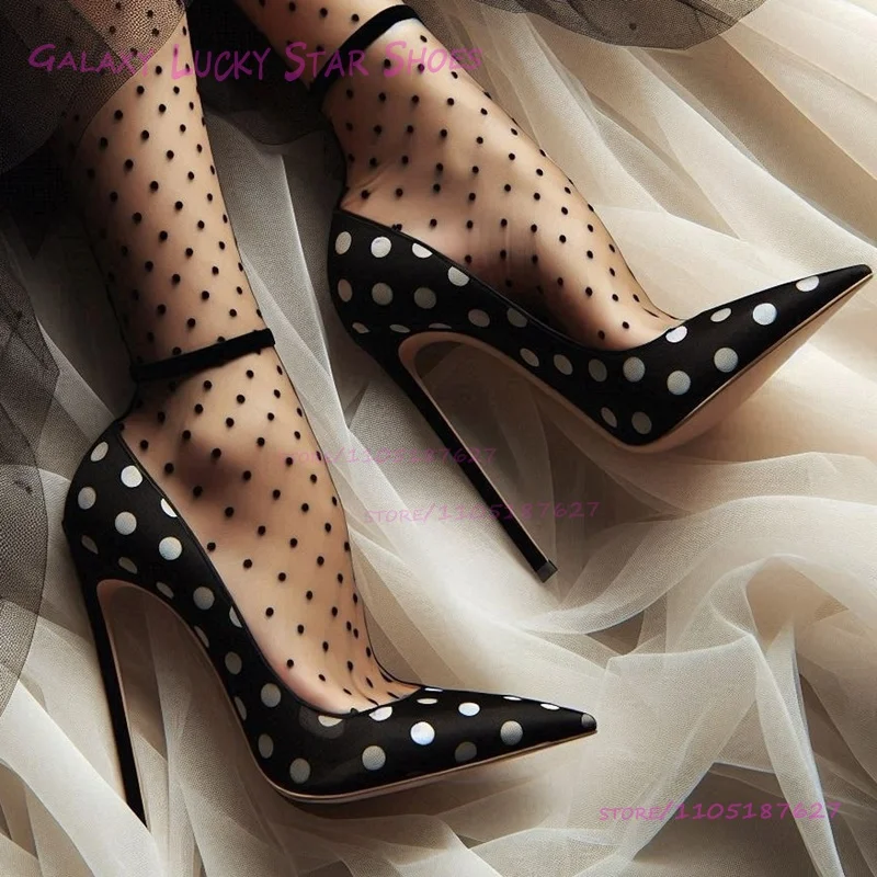 Ankle Strap Attachment - 2026 Girls Black Real White Spotted