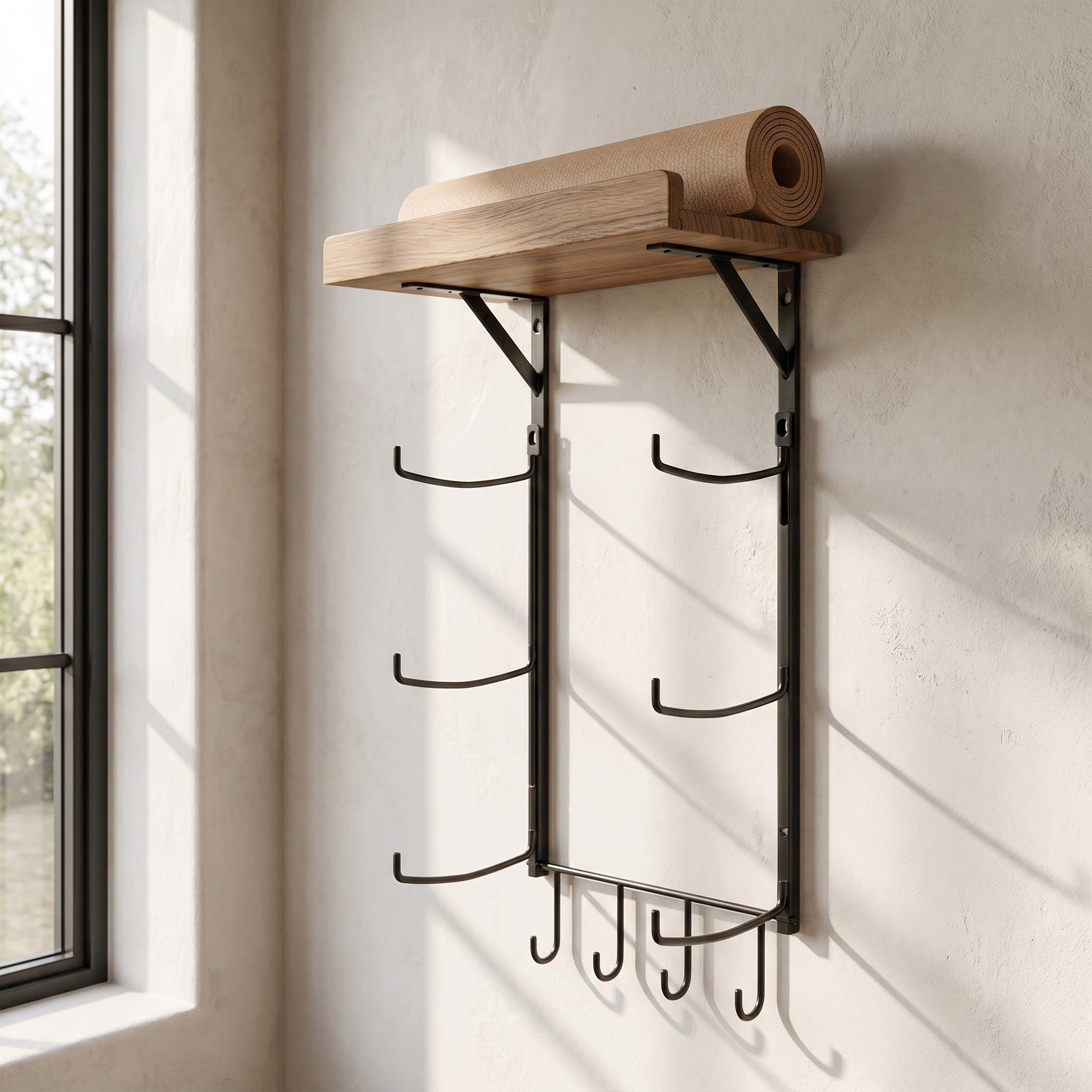 Home Gym Yoga Mat Storage - Yoga Mat Wall Rack Metal Storage