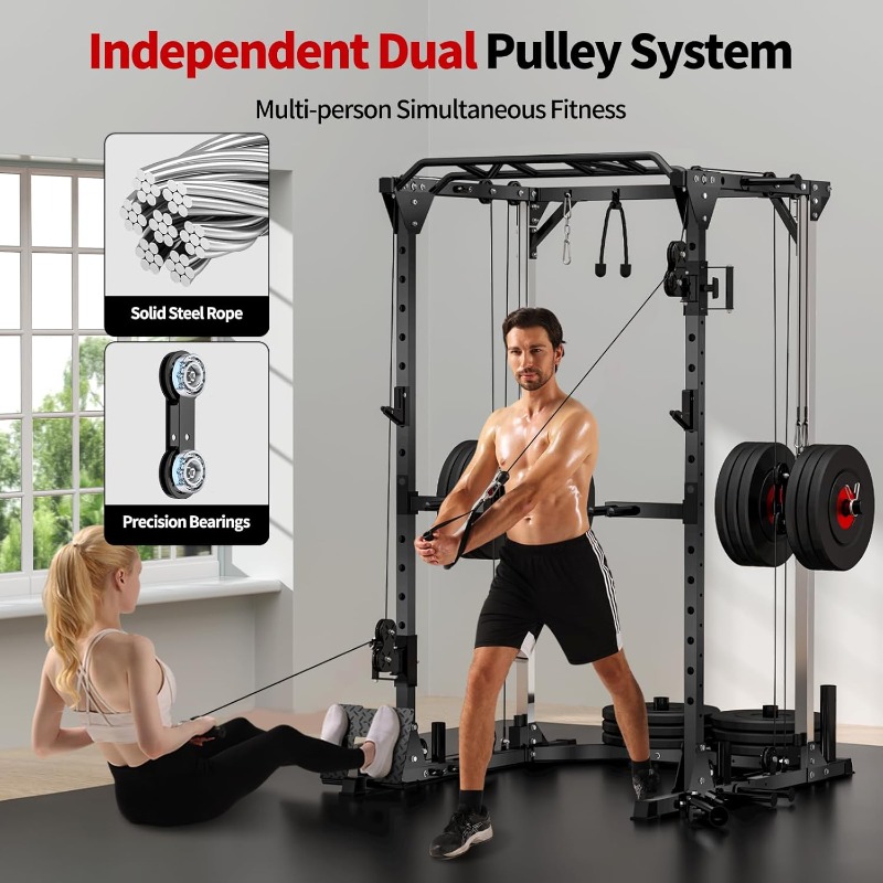 JEEKEE 2000LB Heavy Duty Power - Home Gym Rack With Cables recensione e prezzo
