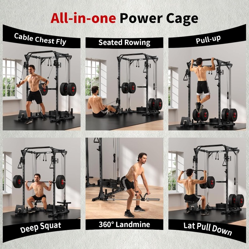 JEEKEE 2000LB Heavy Duty Power - Home Gym Rack With Cables recensione e prezzo