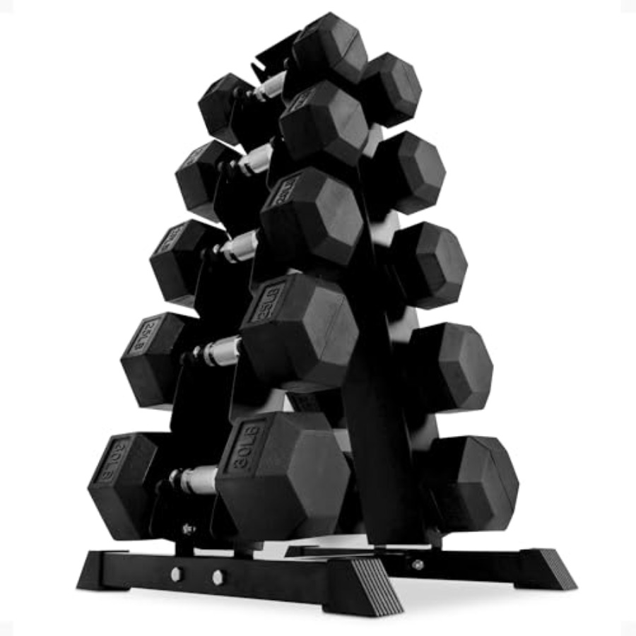 Rubber Coated Hex Dumbbell Set - Home Gym Body Solid recensione e prezzo