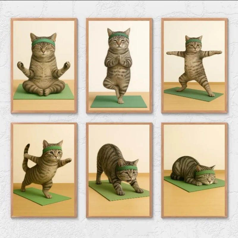 Modern Funny Animals Sports Po - Home Gym Yoga Room recensione e prezzo
