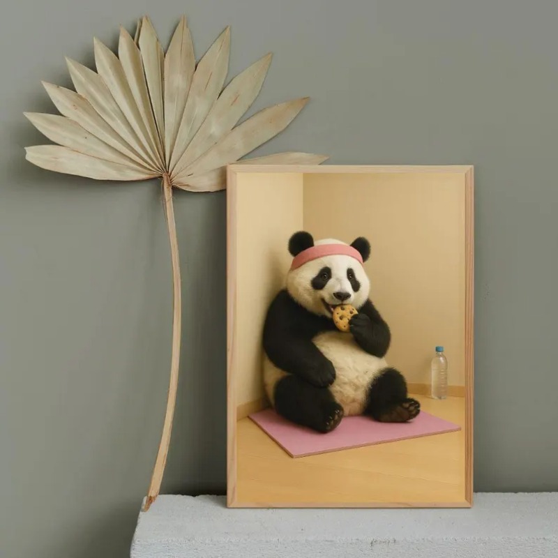 Modern Funny Animals Sports Po - Home Gym Yoga Room recensione e prezzo