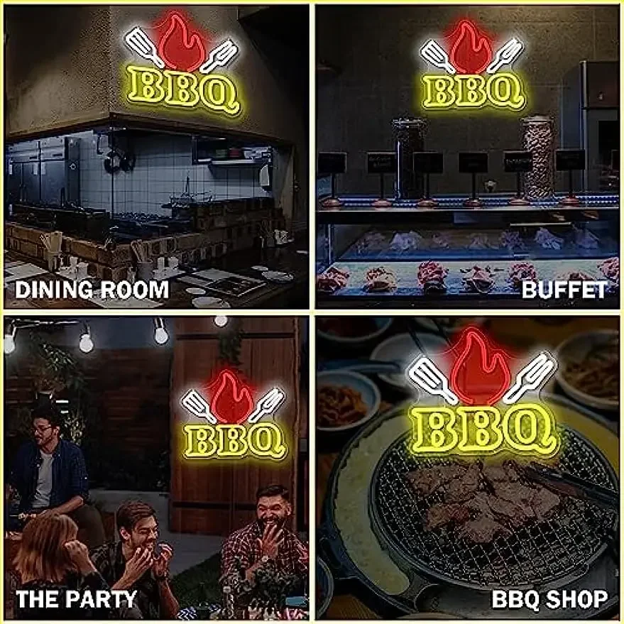 BBQ Neon Signs for Wall Decor  - Home Gym Neon Sign recensione e prezzo