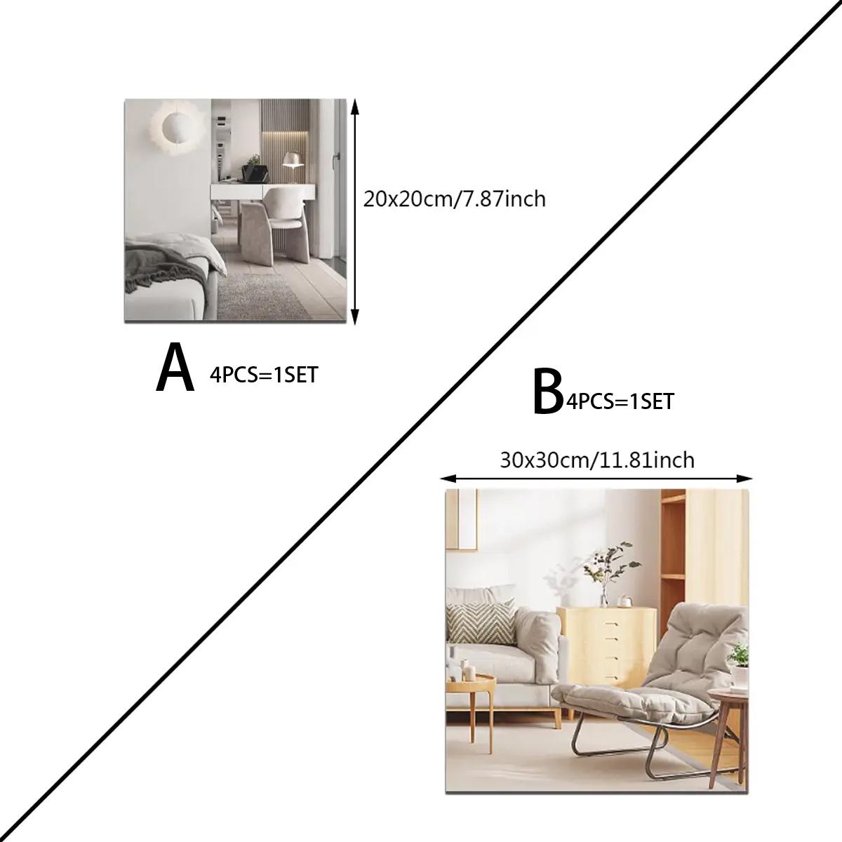 4Pcs Acrylic Mirror Wall Stick - Home Gym On Wall recensione e prezzo