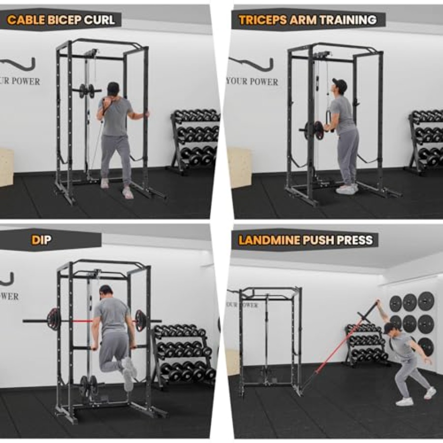 1600 Lbs Power Rack for Home G - Home Gym Rack With Cables recensione e prezzo