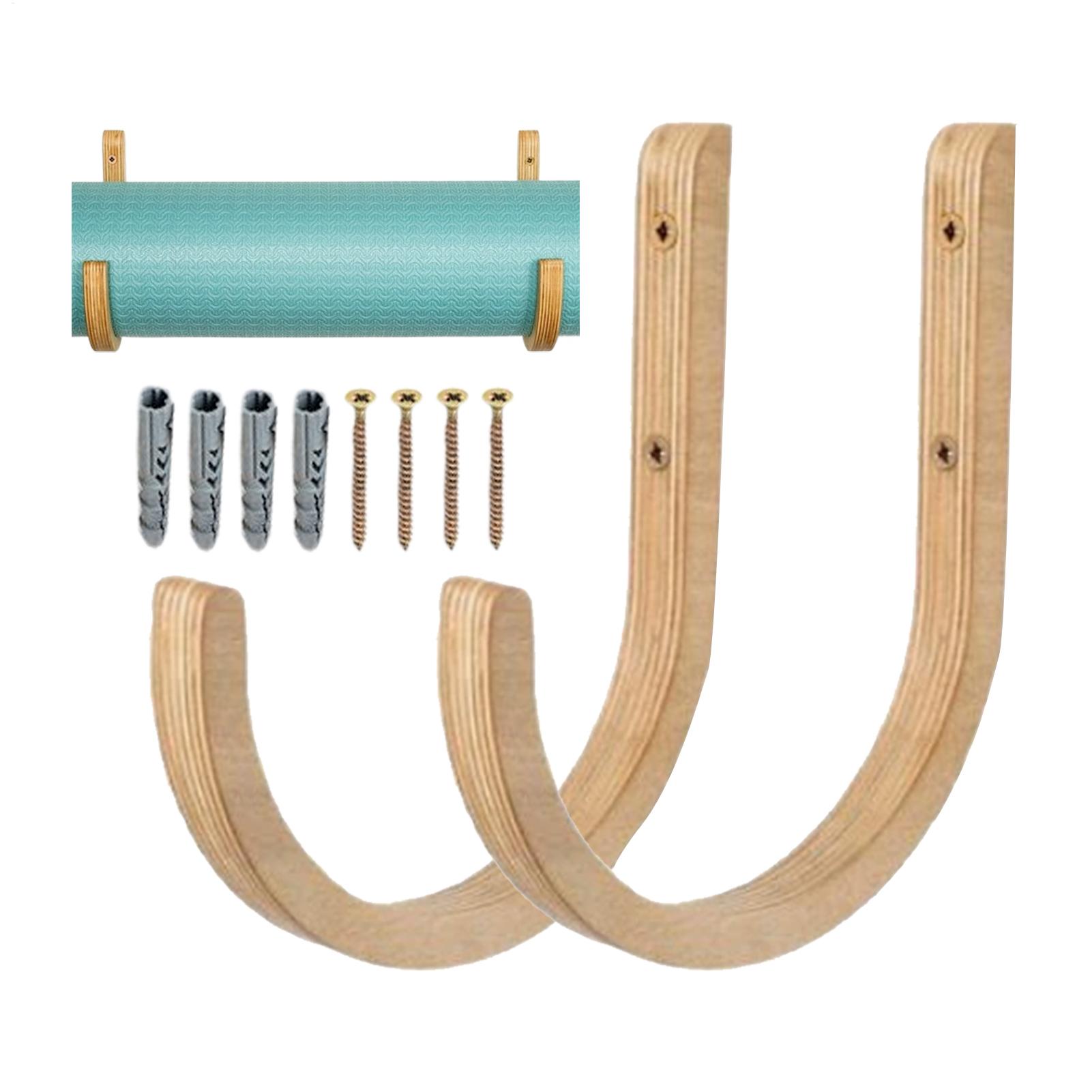 Wooden Yoga Mat Holder Wall Mo - Home Gym Yoga Mat Storage recensione e prezzo