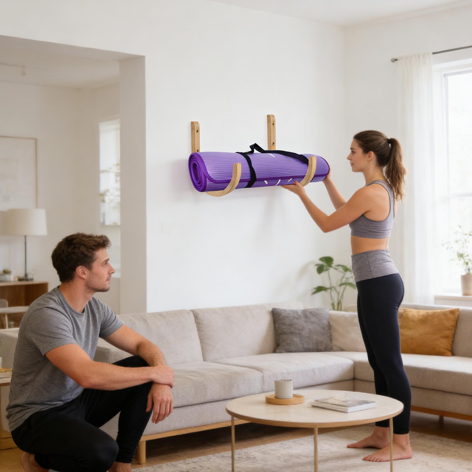 Yoga Mat Organizer 2 Pieces Wo - Home Gym Yoga Mat Storage recensione e prezzo
