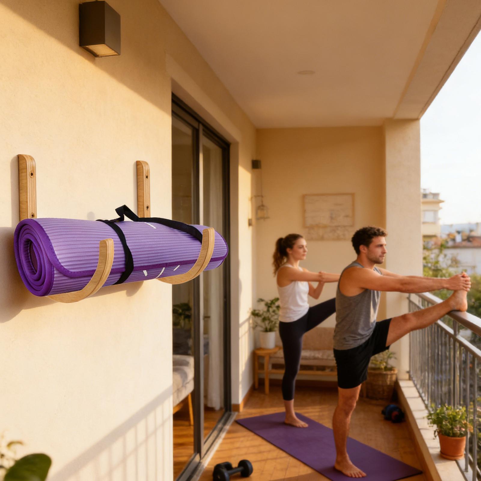 Yoga Mat Organizer 2 Pieces Wo - Home Gym Yoga Mat Storage recensione e prezzo