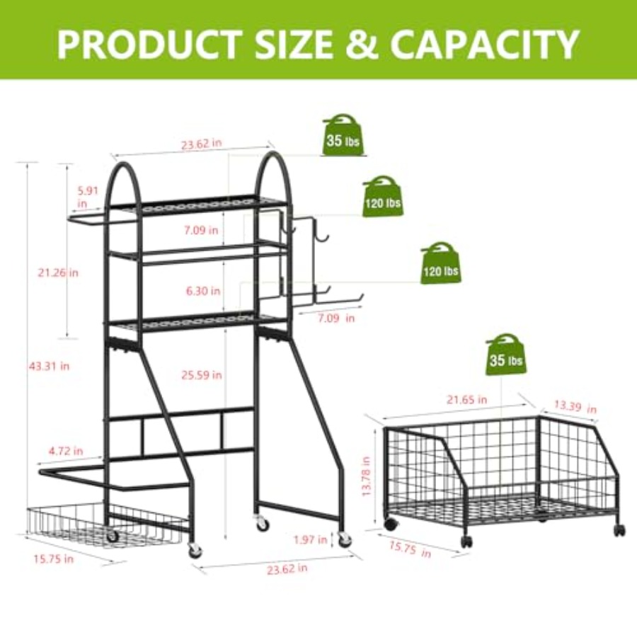 Adjustable Dumbbell Rack 400LB - Home Gym Yoga Mat Storage recensione e prezzo
