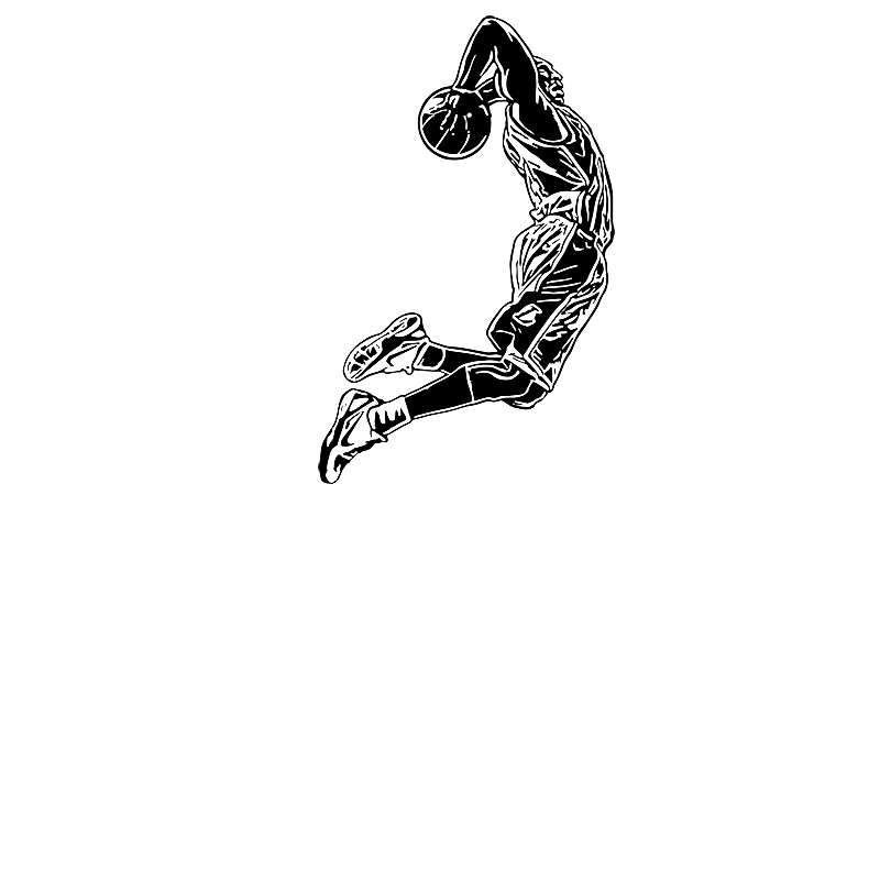 Jumping Basketball Player Wall - Home Gym On Wall recensione e prezzo
