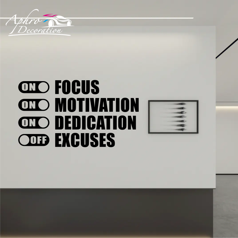 Focus On Motivation On Excuses - Home Gym On Wall recensione e prezzo