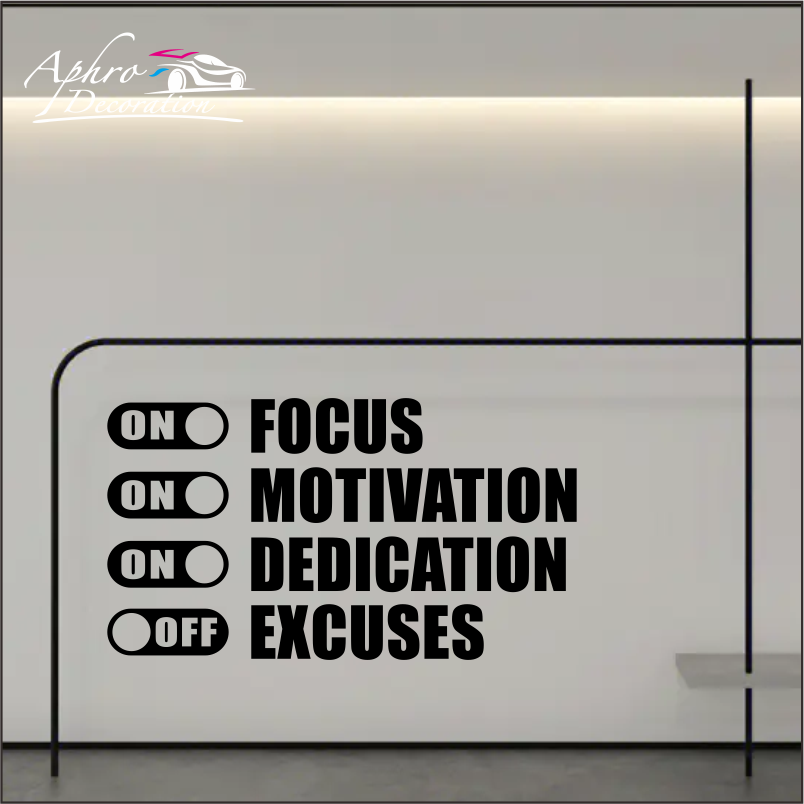Focus On Motivation On Excuses - Home Gym On Wall recensione e prezzo