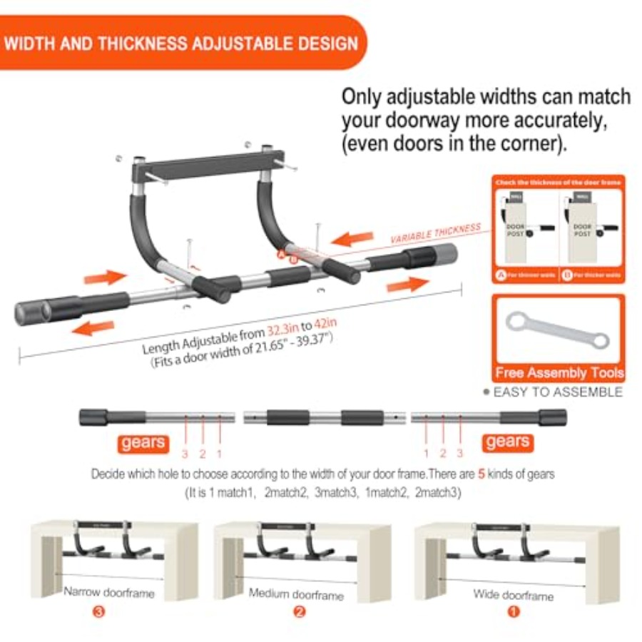 Pull Up Bar for Doorway, Multi - Chin Up Doorframe recensione e prezzo