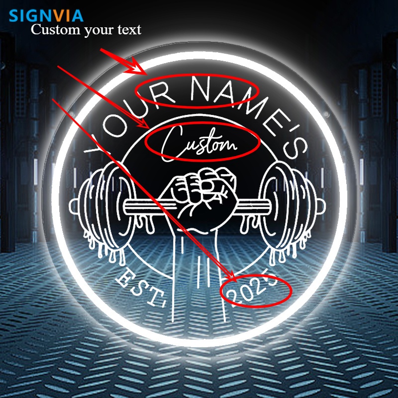 Custom LED Gym Neon Sign Barbe - Home Gym Neon Sign recensione e prezzo