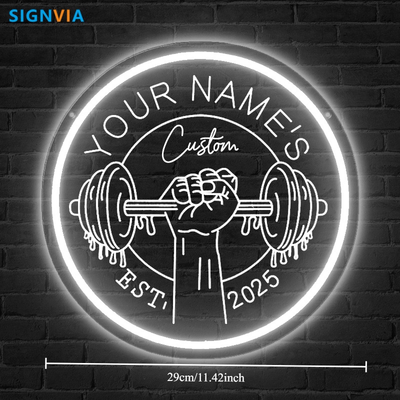 Custom LED Gym Neon Sign Barbe - Home Gym Neon Sign recensione e prezzo