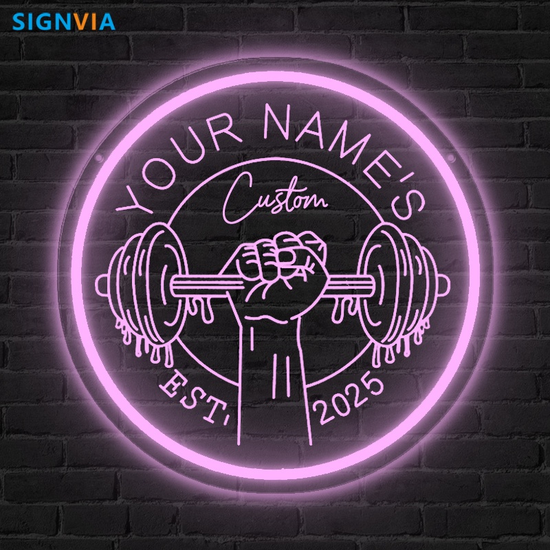 Custom LED Gym Neon Sign Barbe - Home Gym Neon Sign recensione e prezzo