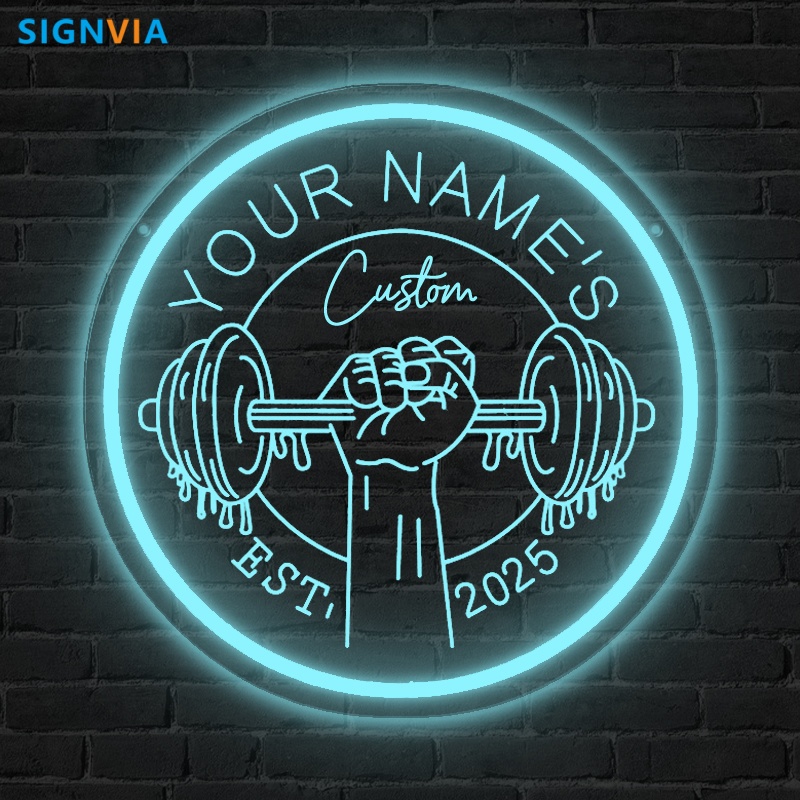 Custom LED Gym Neon Sign Barbe - Home Gym Neon Sign recensione e prezzo