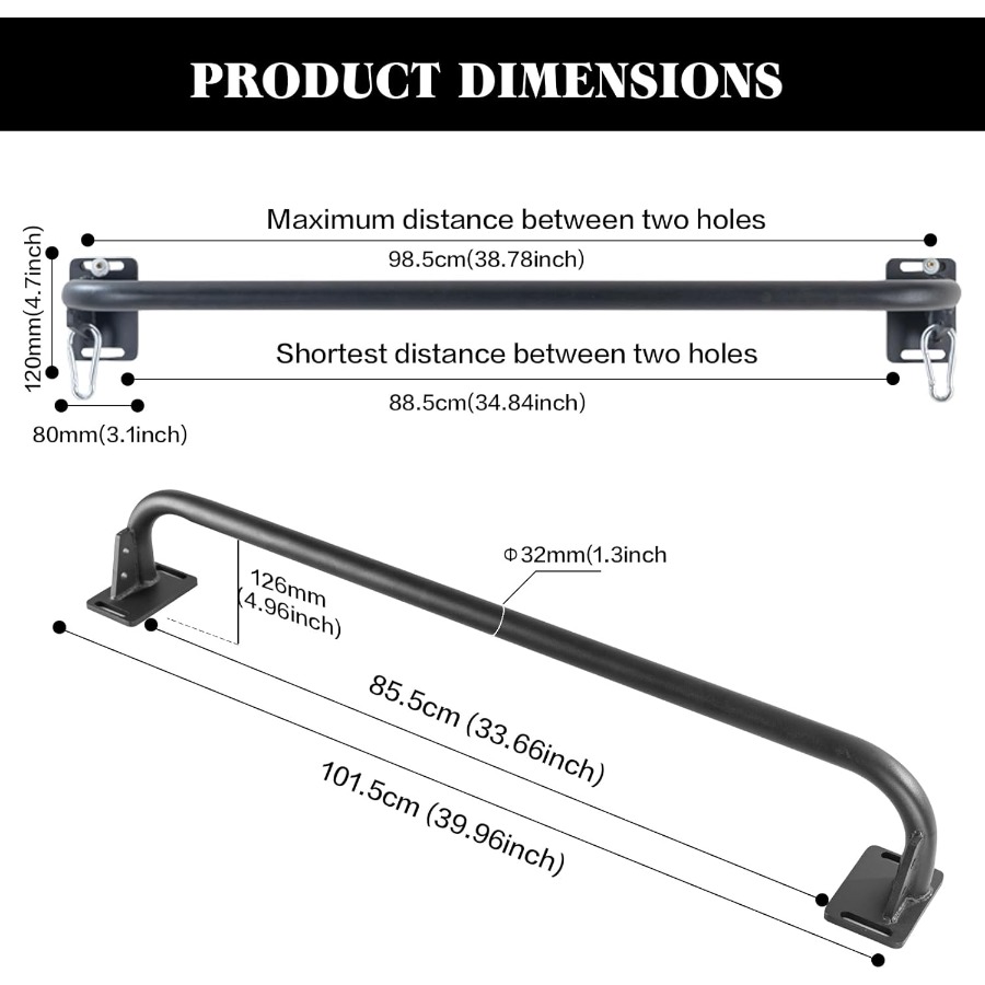 Wall Mounted Pull Up Bar, Door - Chin Up Doorframe recensione e prezzo