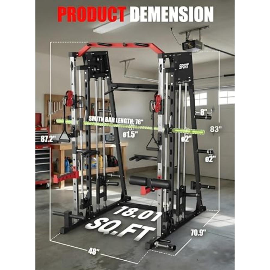 Smith Machine Home Gym All in  - Home Gym Rack With Cables recensione e prezzo