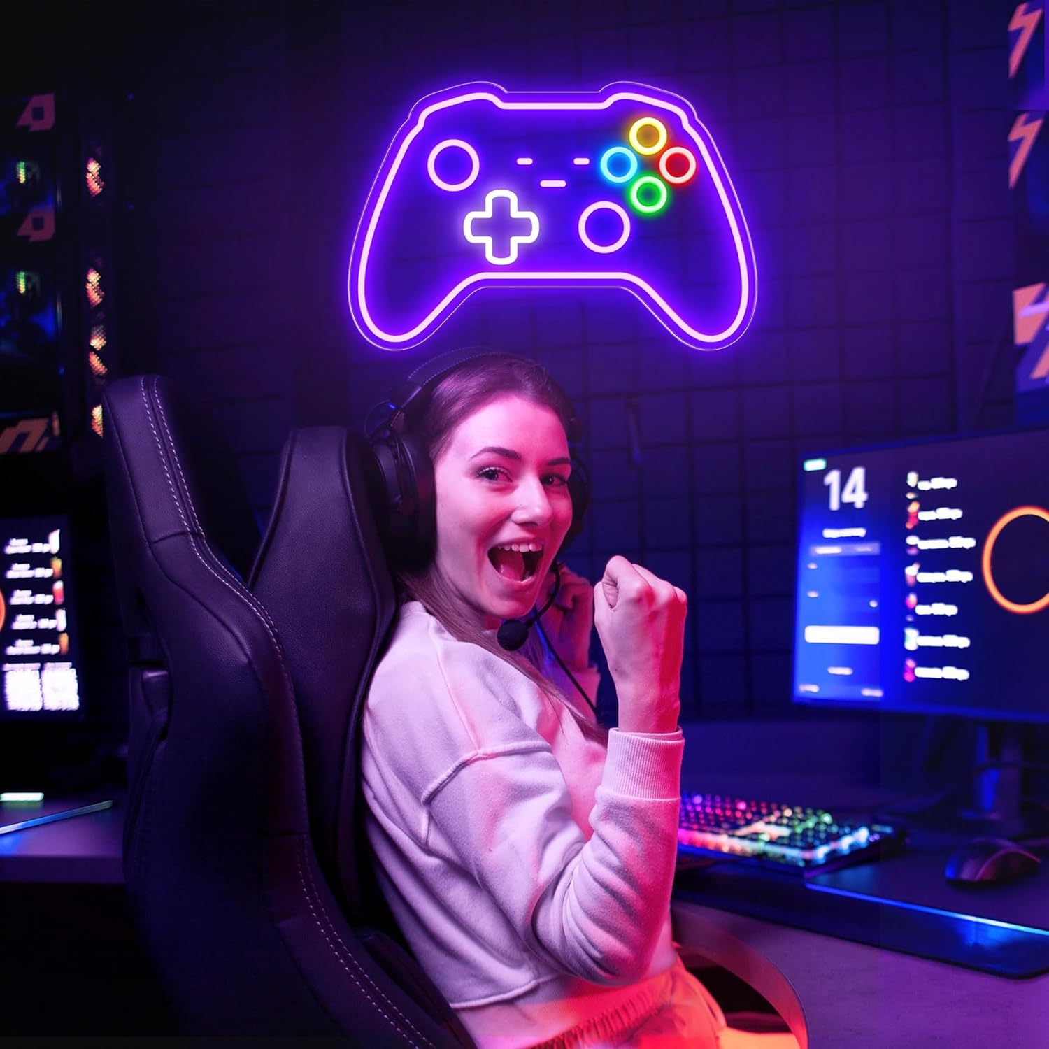 Gamer Neon Sign Gamepad Shaped - Home Gym Neon Sign recensione e prezzo