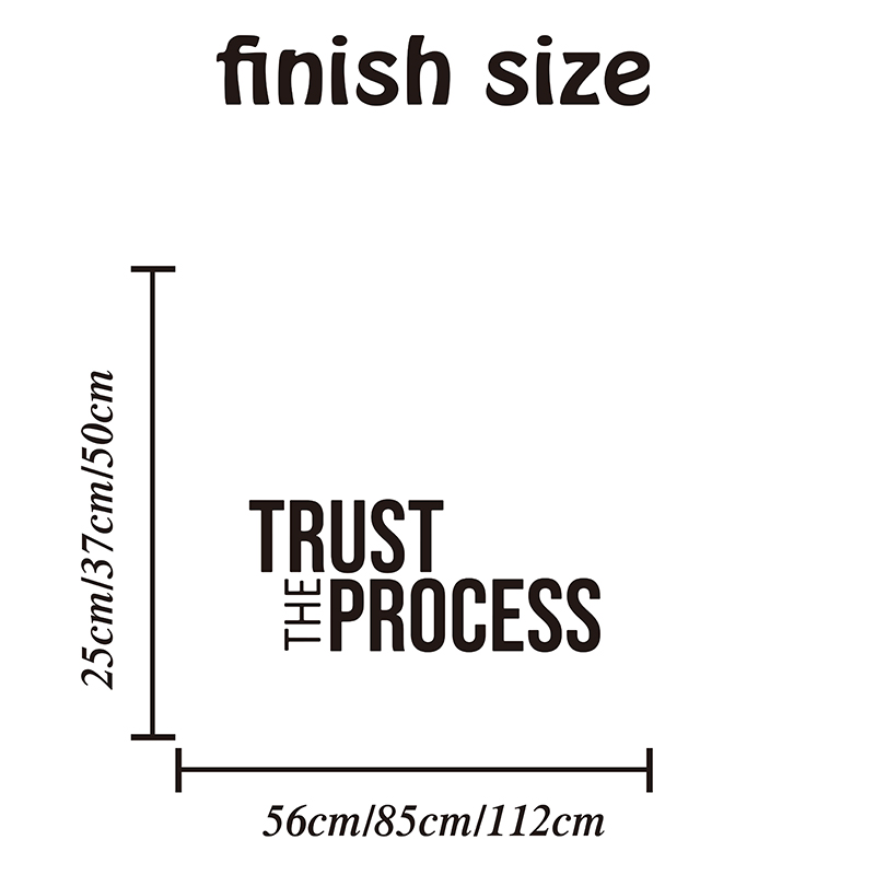 Trust The Process Wall Sticker - Home Gym On Wall recensione e prezzo