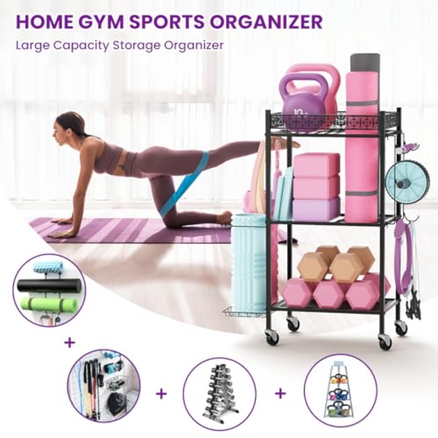 Home Gym Storage Rack for Yoga - Home Gym Yoga Mat Storage recensione e prezzo