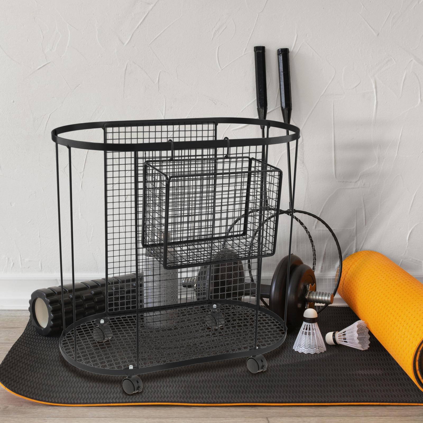 Metal Gym Organizer with Wheel - Home Gym Yoga Mat Storage recensione e prezzo