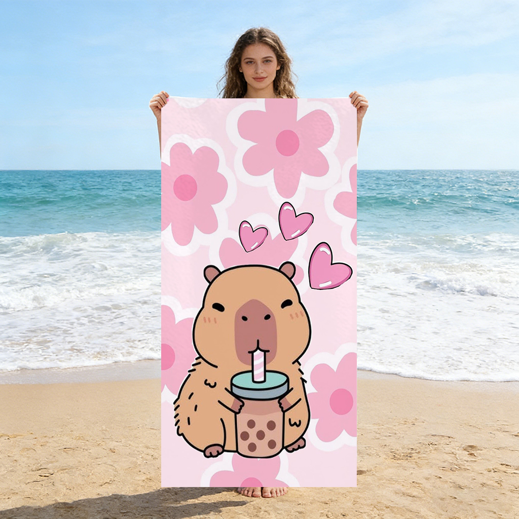 Funny Capybara Beach Towel Sma - Home Gym Xxl recensione e prezzo