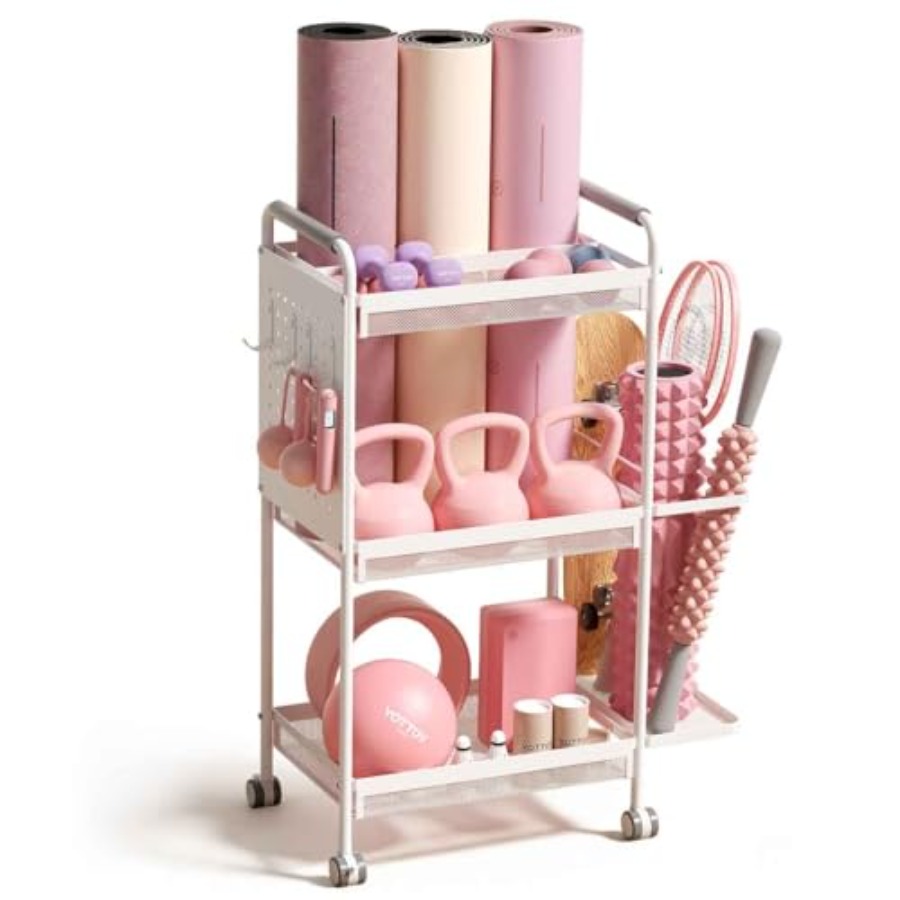 3-Tier Gym Storage Rack for Ho - Home Gym Yoga Mat Storage recensione e prezzo