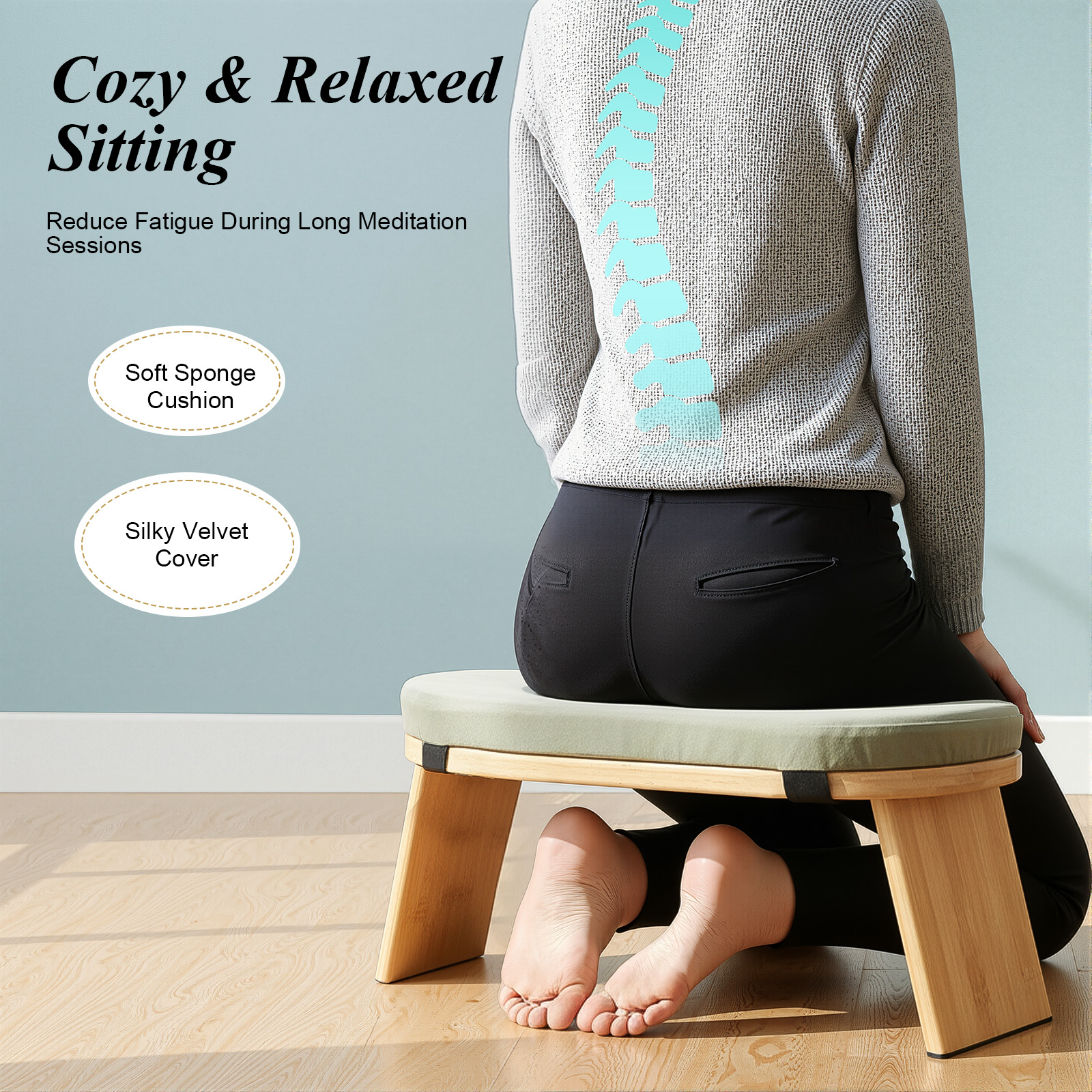 Foldable Meditation Bench, Por - Home Gym Yoga Room recensione e prezzo