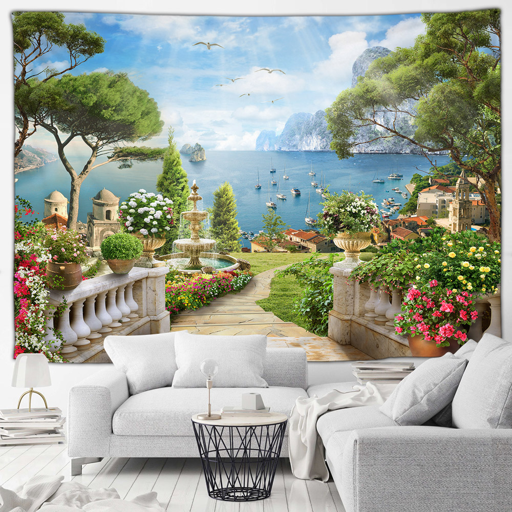 Italy Seaside Town Landscape T - Home Gym Decor recensione e prezzo