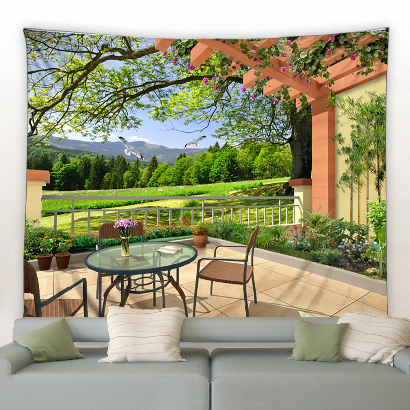 Modern Garden Big Tapestry Nat - Home Gym Decor recensione e prezzo