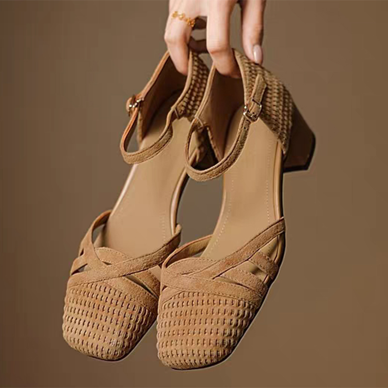 Retro Weave High Heel Sandals  - Ankle Strap Attachment recensione e prezzo