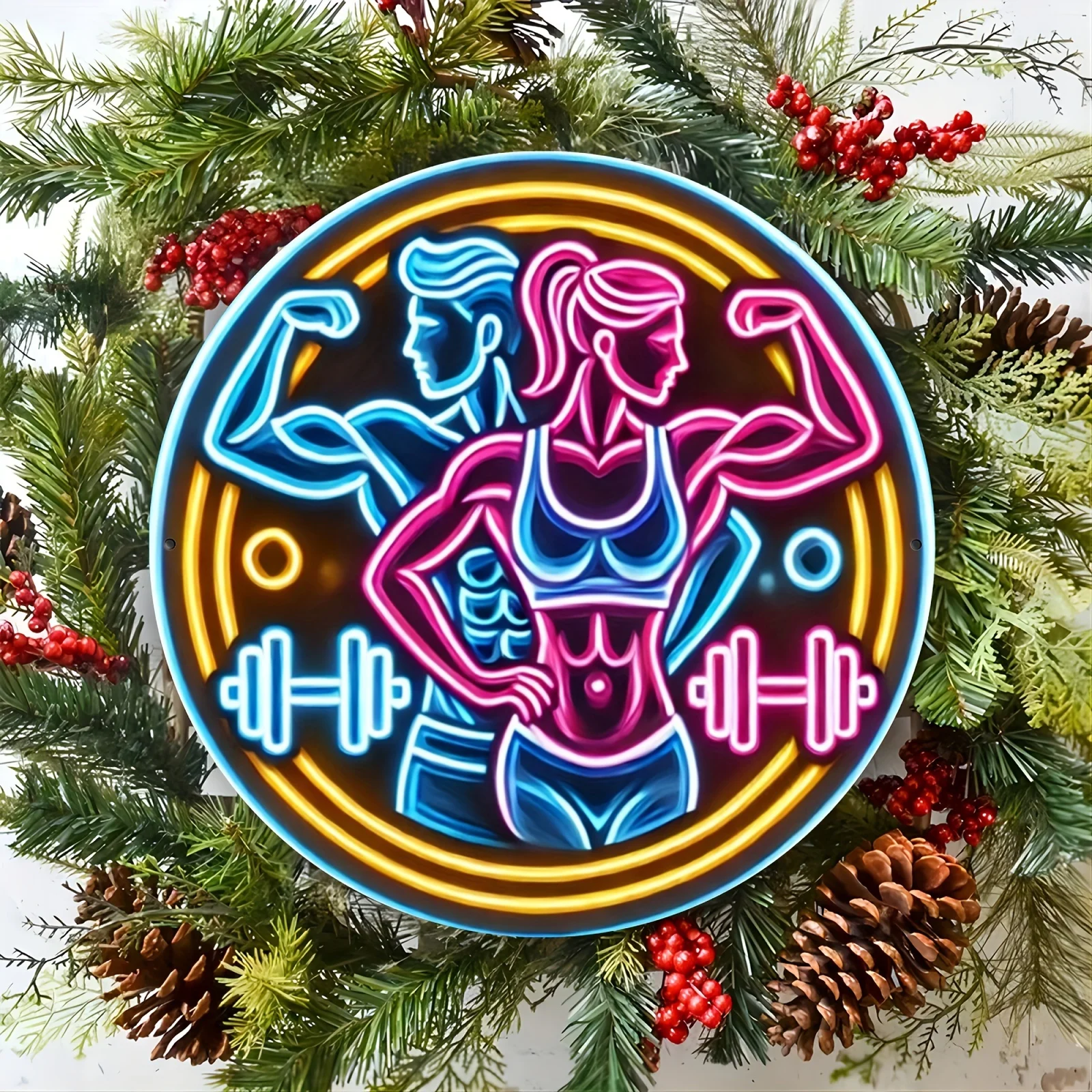 2D Metal Sign Fitness Gym Neon - Home Gym Neon Sign recensione e prezzo