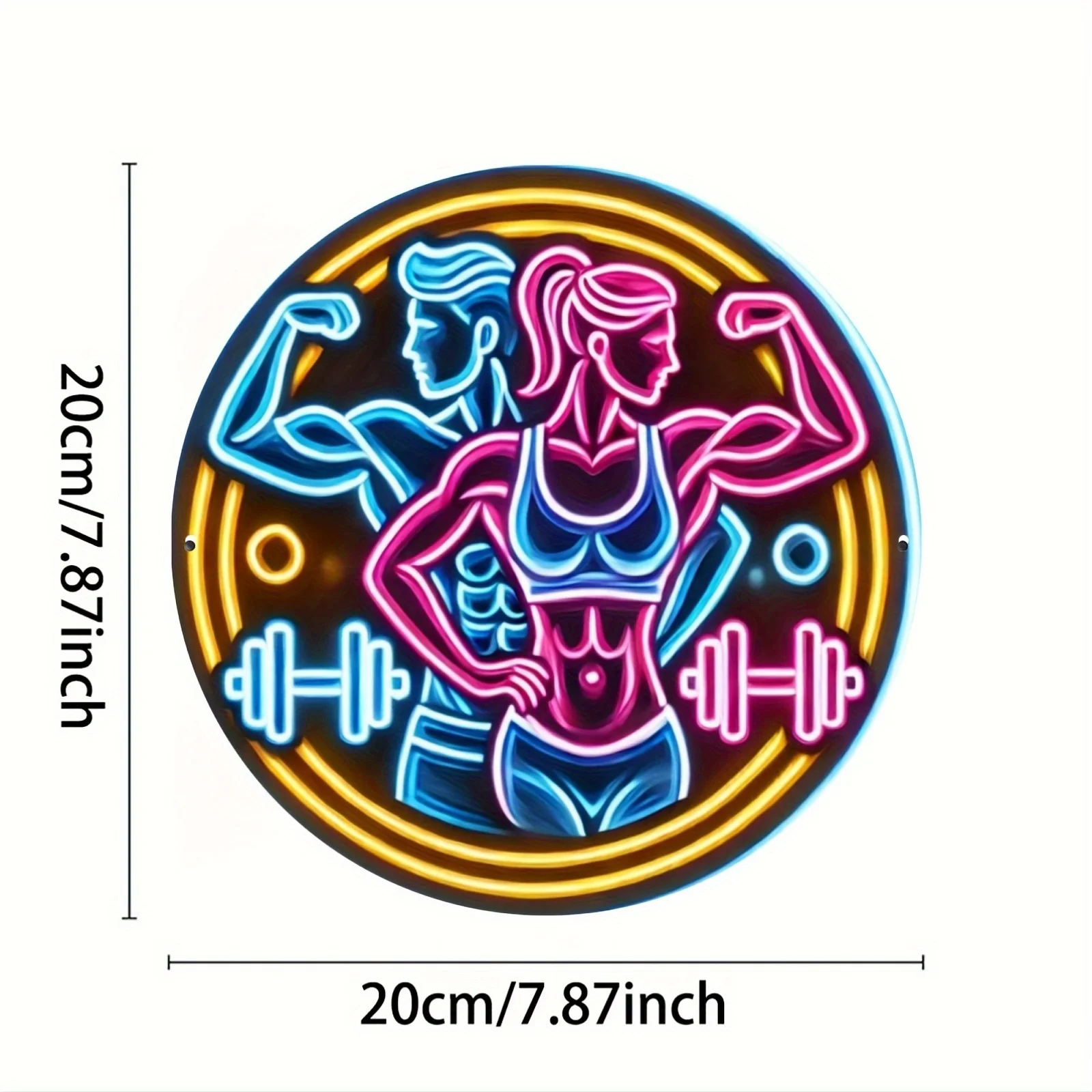 2D Metal Sign Fitness Gym Neon - Home Gym Neon Sign recensione e prezzo