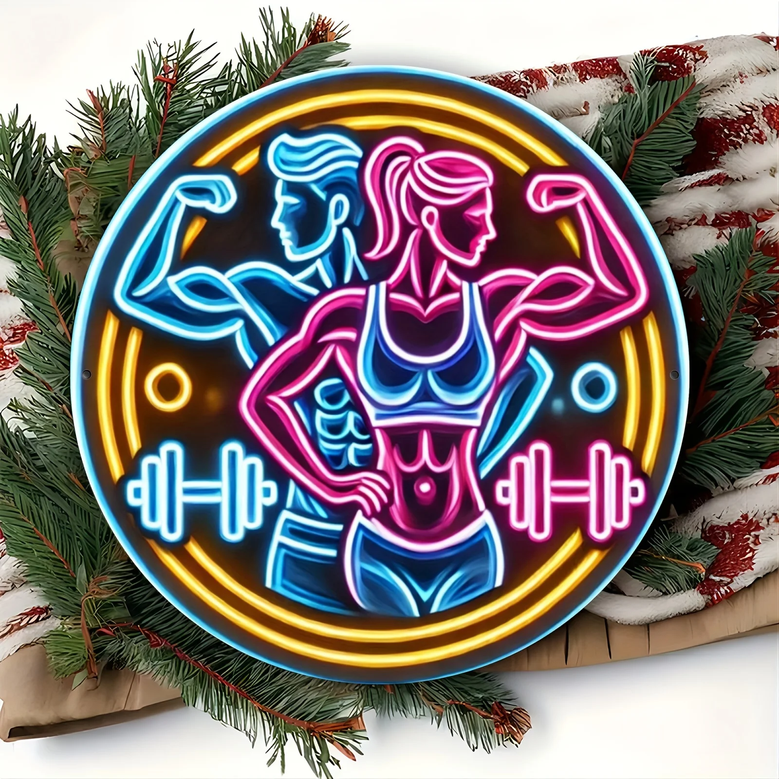 2D Metal Sign Fitness Gym Neon - Home Gym Neon Sign recensione e prezzo