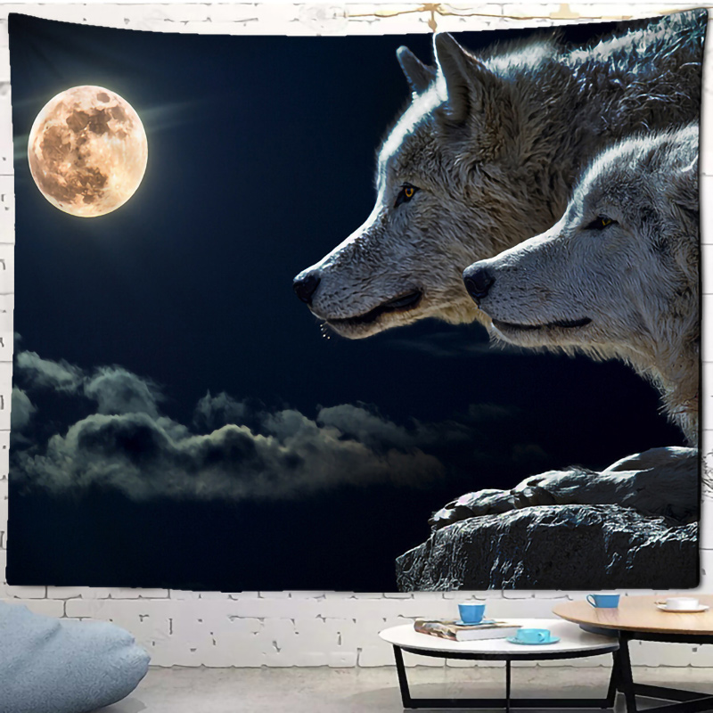 Fantasy wolf tapestry wall han - Home Gym Decor recensione e prezzo