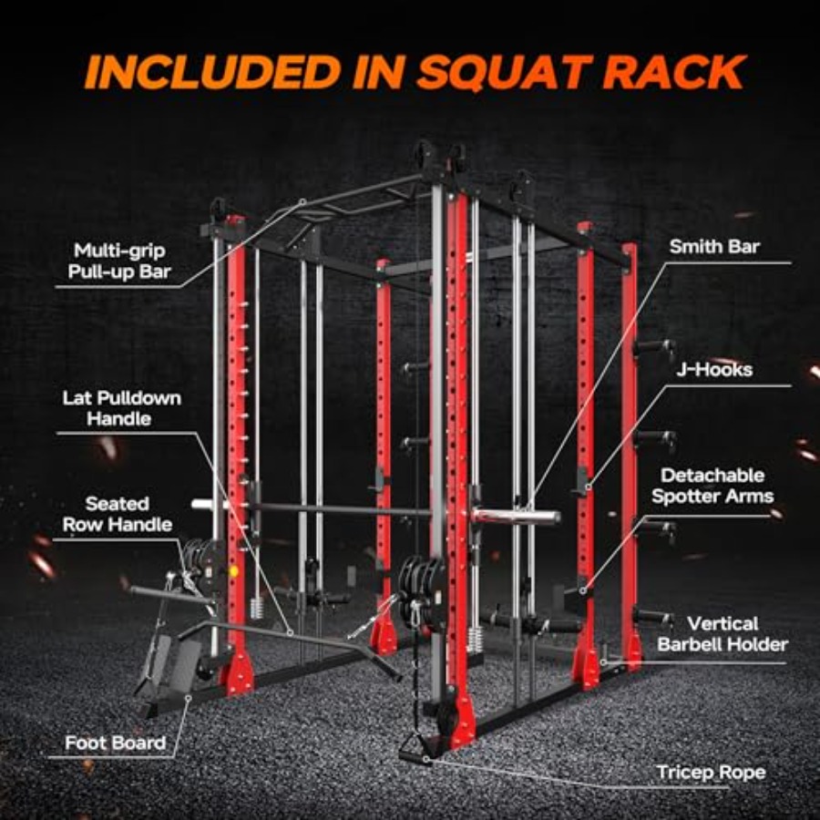 All-in-One Power Rack with Smi - Home Gym Rack With Cables recensione e prezzo