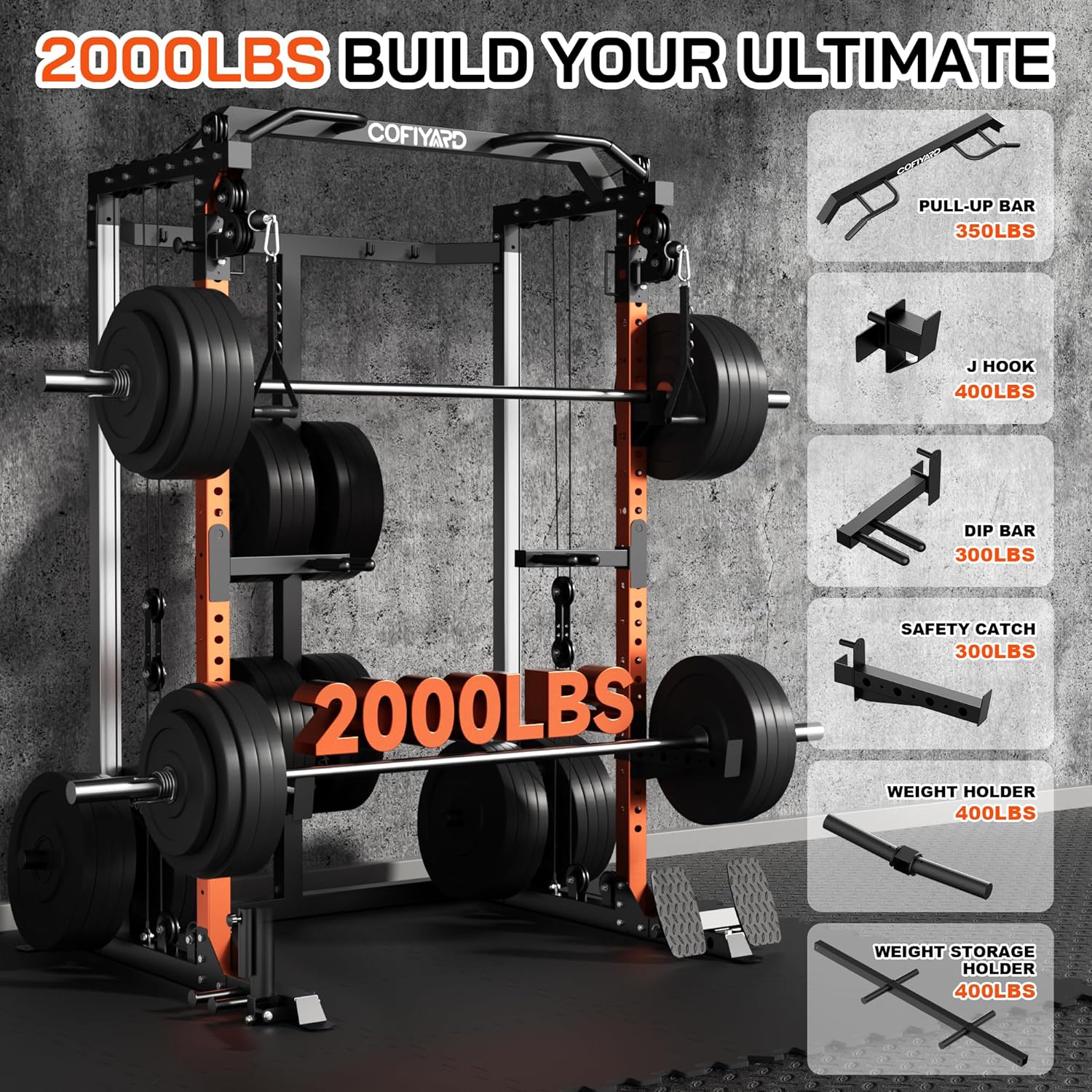 Power Cage, Power Rack with Du - Home Gym Rack With Cables recensione e prezzo