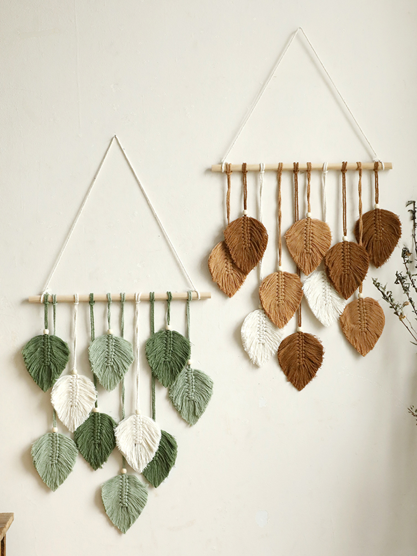 Leaf Macrame Tapestry Brown Gr - Home Gym Decor recensione e prezzo