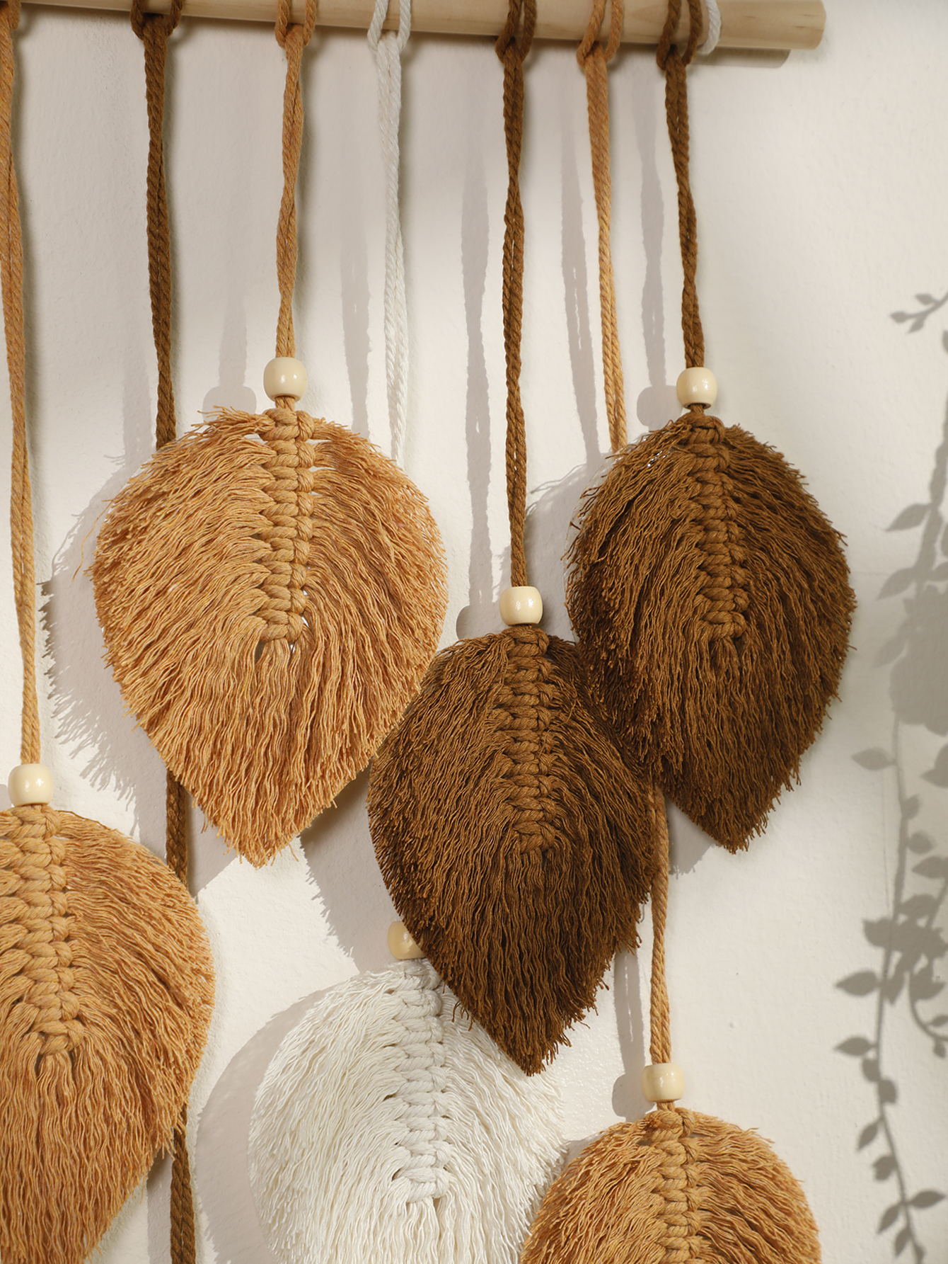 Leaf Macrame Tapestry Brown Gr - Home Gym Decor recensione e prezzo
