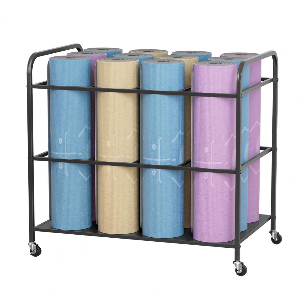Yoga Mat Storage Rack with Whe - Home Gym Yoga Room recensione e prezzo