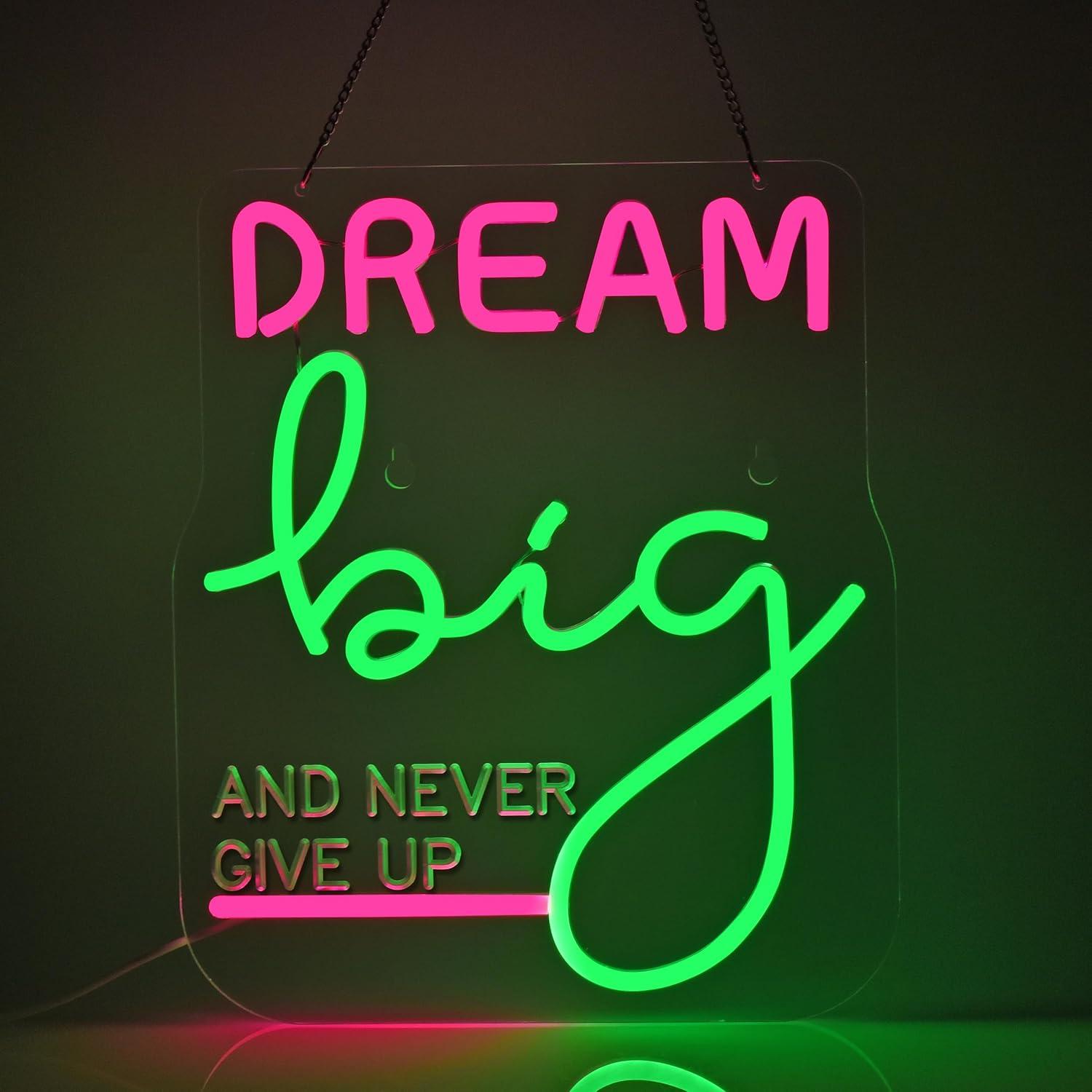 Dream Big Neon Sign Motivation - Home Gym Neon Sign recensione e prezzo