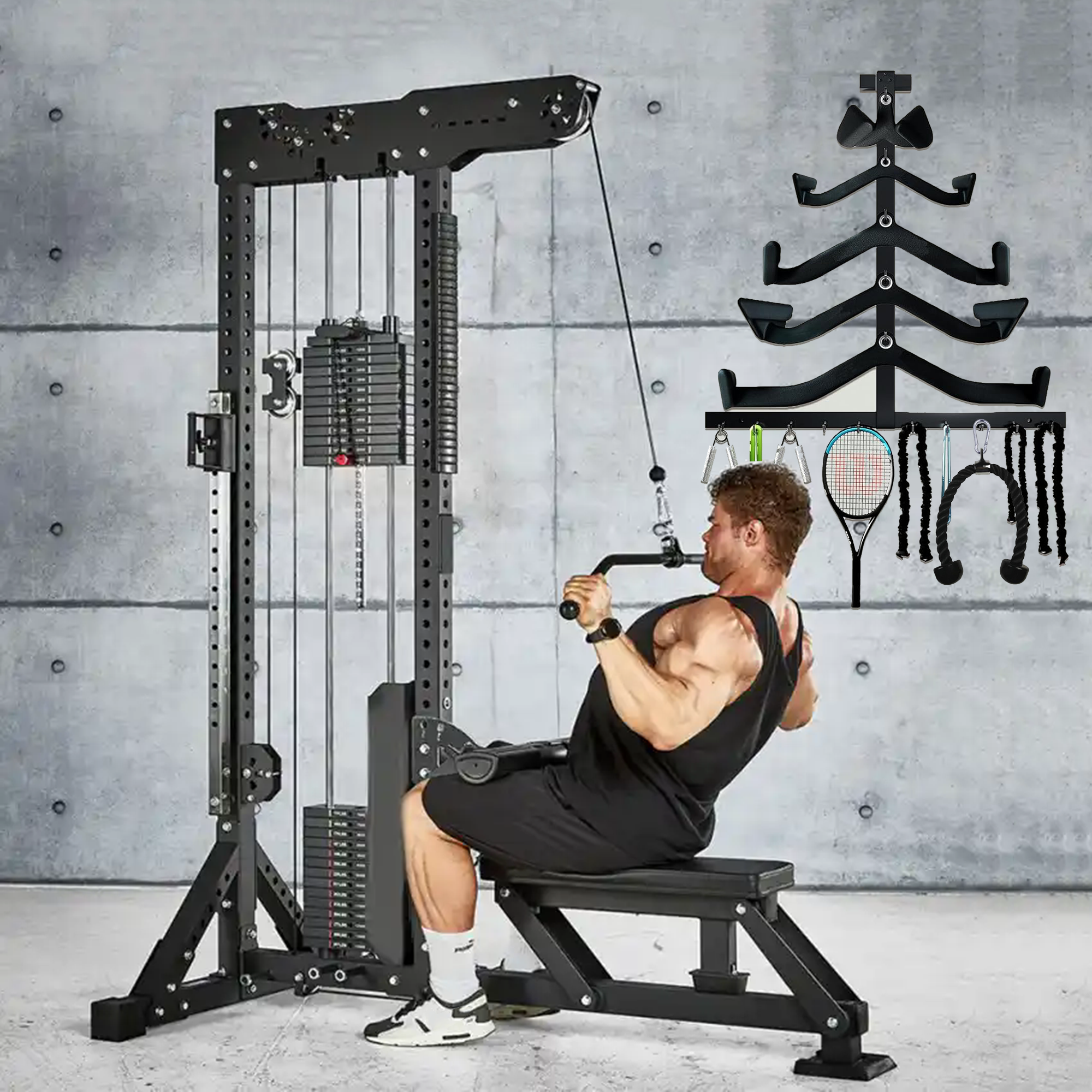 Lat Pull Down Bar Gym Accessor - Home Gym Rack With Cables recensione e prezzo